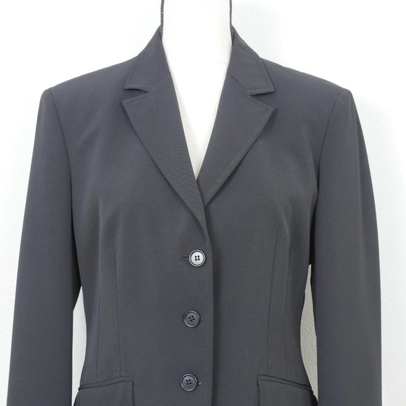 Made in Hungary of Benetton Black Button Up Size 46/US 16 Blazer Suit Jacket - Picture 3 of 9